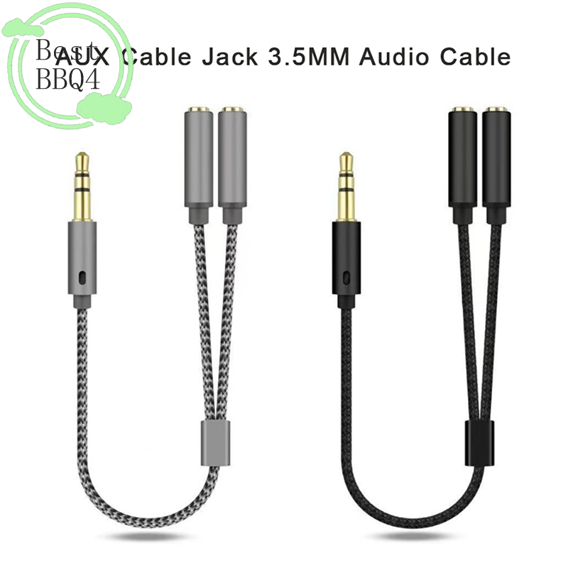 Earphone Splitter Jack - (BBQ4)AUX 케이블 잭 3.5MM 오디오 케이블