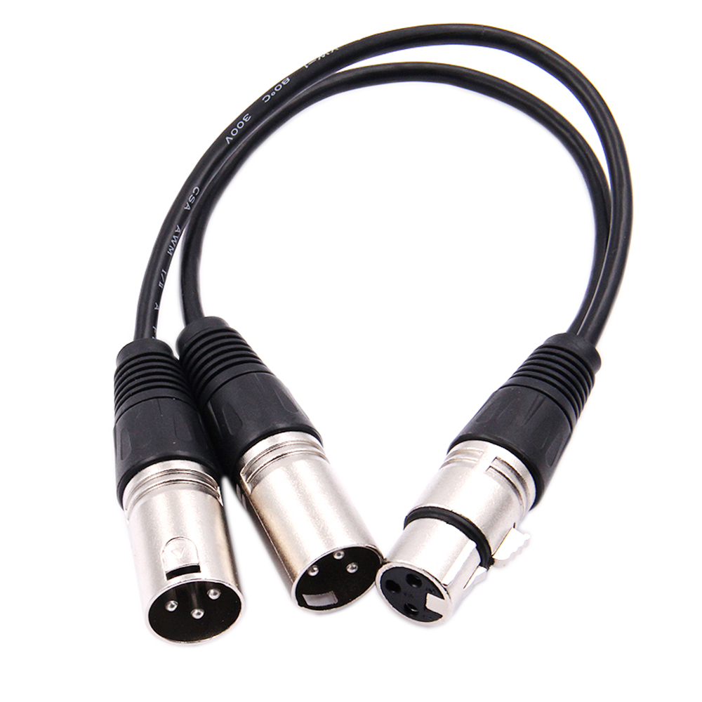 Audio Splitter Y - 30cm 3핀 XLR 암잭 - 듀얼