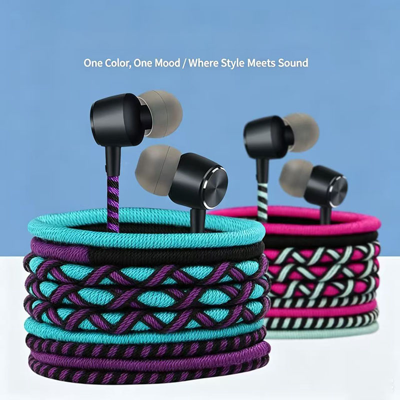 Audiophile Headphone Wired - 브레이드형 유선 이어폰 3.5mm 인이어 헤드폰