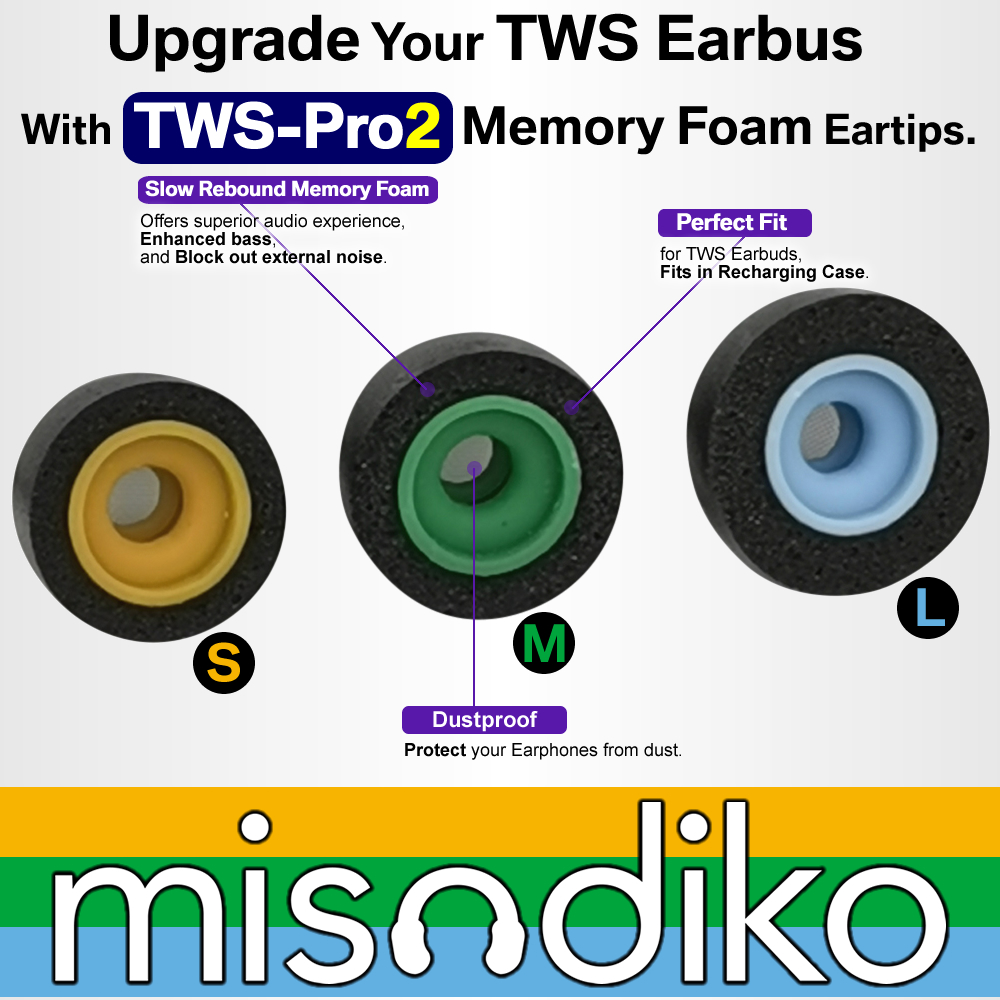 Misodiko TWS-Pro2 메모리 폼 이어팁 교체 - Anker Speaker Soundcore Boom 2 리뷰 및 가격