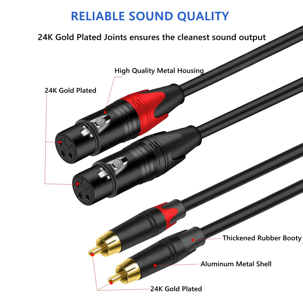듀얼 로터스 2RCA - 듀얼 XLR(남성-여성) 오디 - Audio Splitter Y 리뷰 및 가격