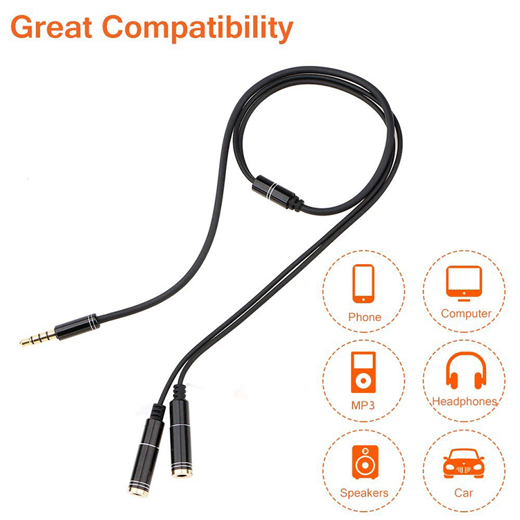 3.5mm 마이크 Y 모바일 오디오 분배기 헤드폰 마이 - Earphone Splitter Jack 리뷰 및 가격